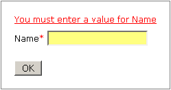 Form after an invalid request